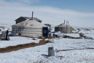 Families add one or two additional layers of felt to their ger in winter. With the central stove and this additional felt, it makes the nucleus of the ger a very warm and comfortable environment to be in