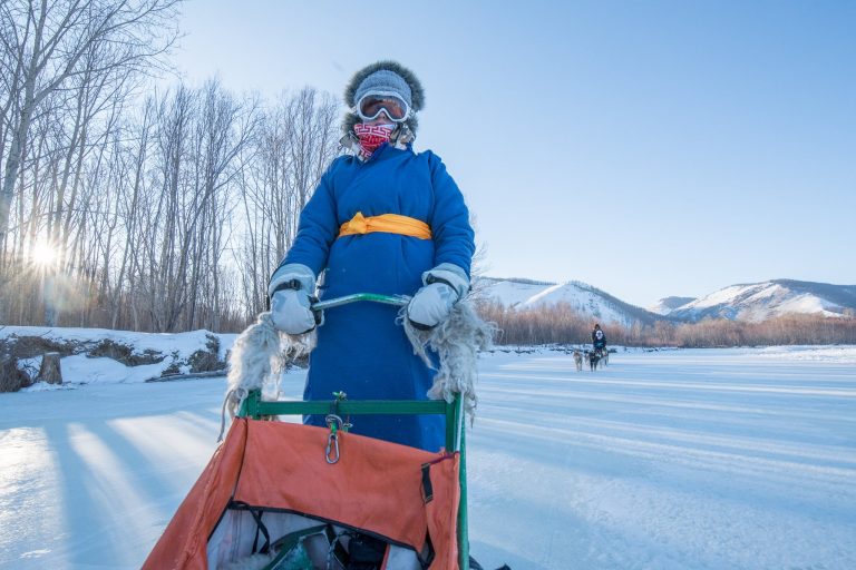 Dressed to impress in a traditional Mongolian winter del