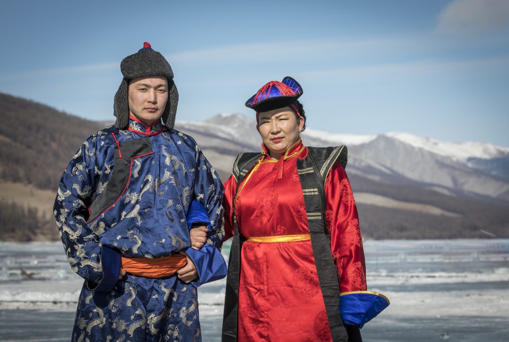 Local Mongolians at Khovsgol Ice Festival