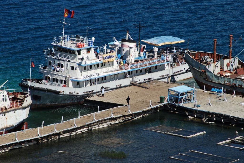 The Sukhbaatar III at Khovsgol Nuur National Park - a Mongolian tug boat that is considered to be Mongolia's Navy