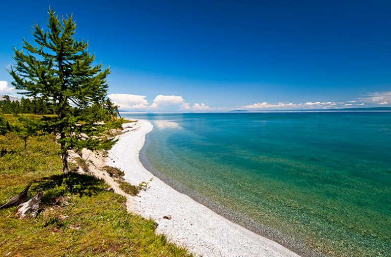 The western shore of Khovsgol Nuur National Park in northern Mongolia
