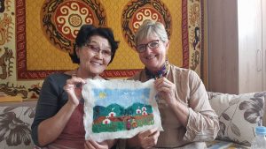 Erdenetsetseg - member of the International Feltmakers Association - during one of our Mongolia day trip experiences