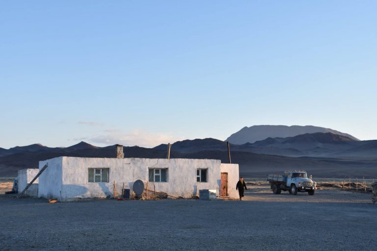 Winter home of a Kazakh eagle hunter