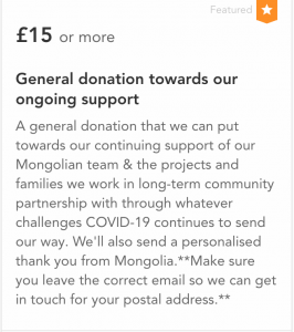 Our Mongolia Covid Crowdfunding Campaign
