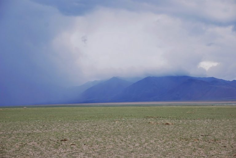Rainstorm Mongolia's Gobi Desert