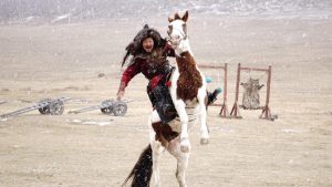 Traditional Mongolian horseback archery