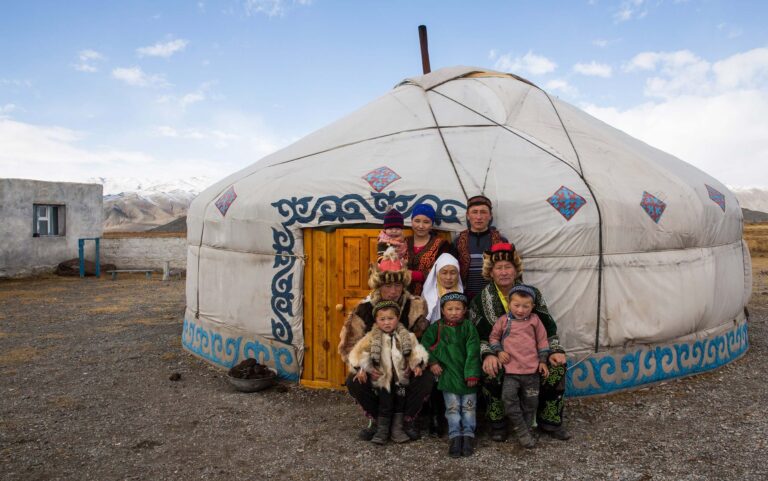 Kazakh family Mongolia