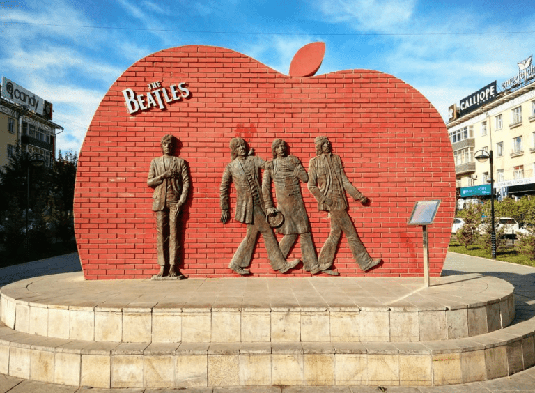 Beatles Statue Ulaanbaatar Mongolia