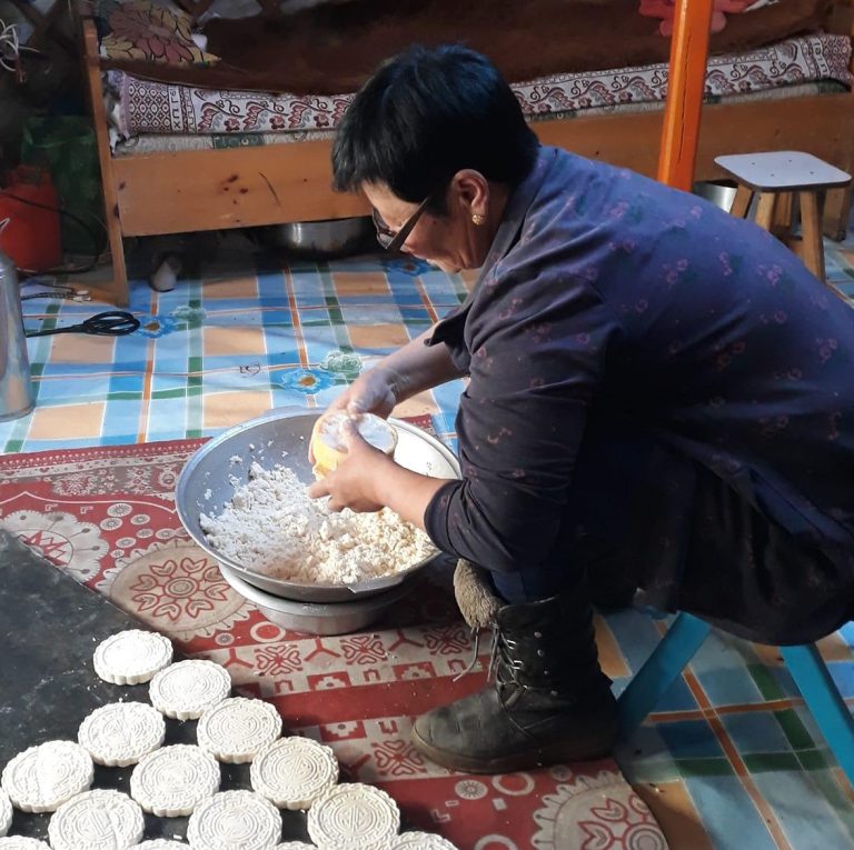 Making dairy products in Mongolia