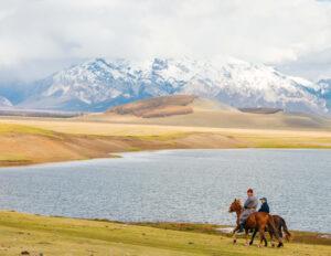 Horse riding in Darkhad Depression