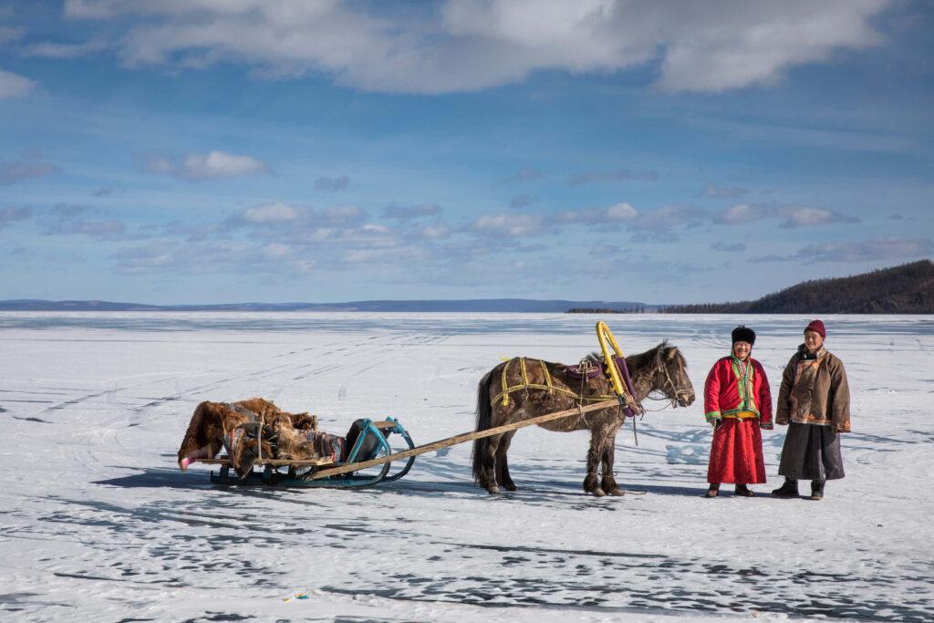 Horse sleigh expedition Mongolia