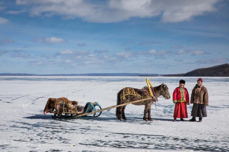 Horse sleigh expedition Mongolia