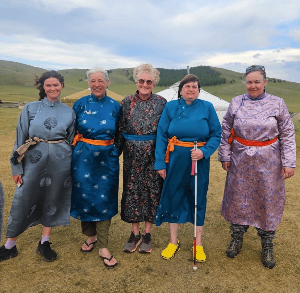 A blind traveller on a Mongolia small group tour - Accessible travel with Eternal Landscapes Mongolia