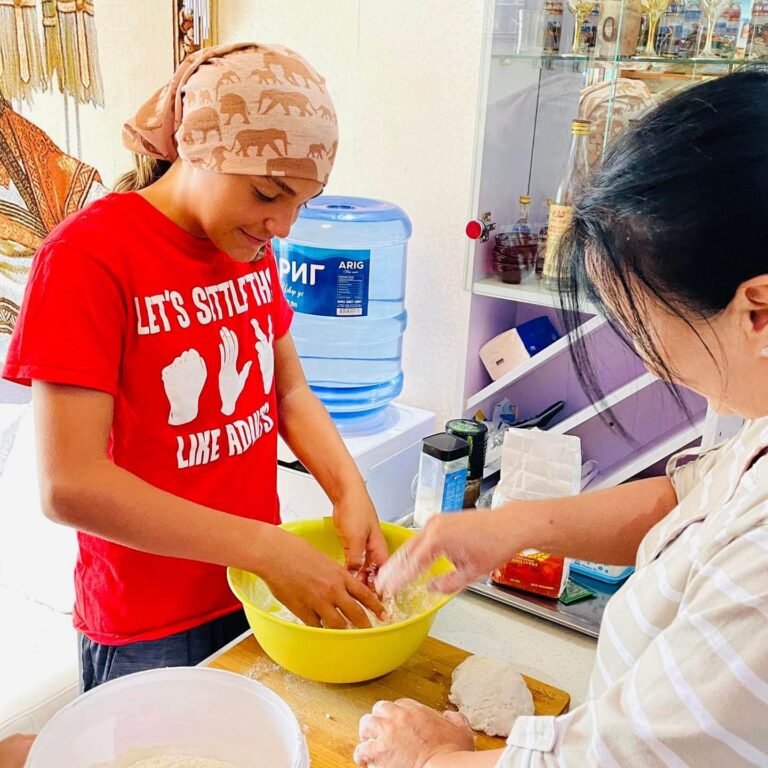 At our Ulaanbaatar cookery class