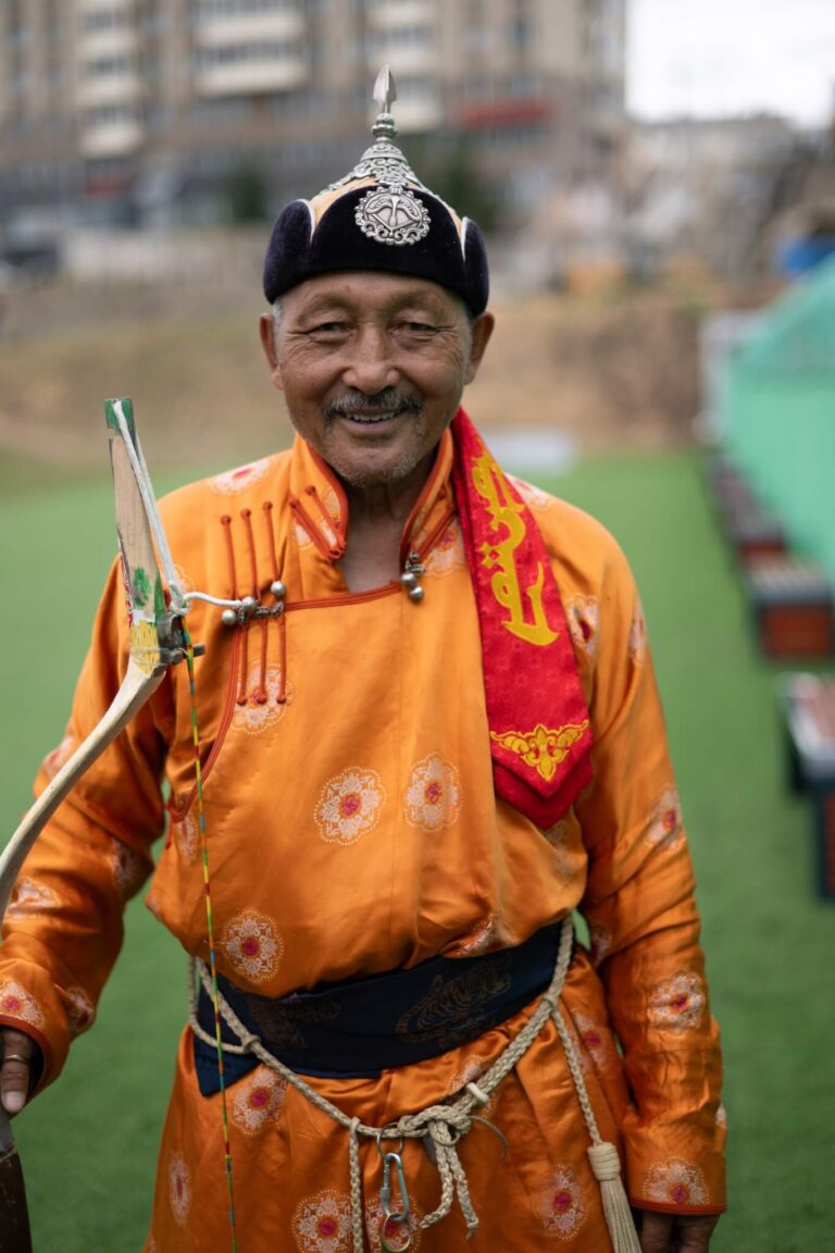 Tomorkhuu Batmunkh, one of Mongolia's to bow and arrow makers