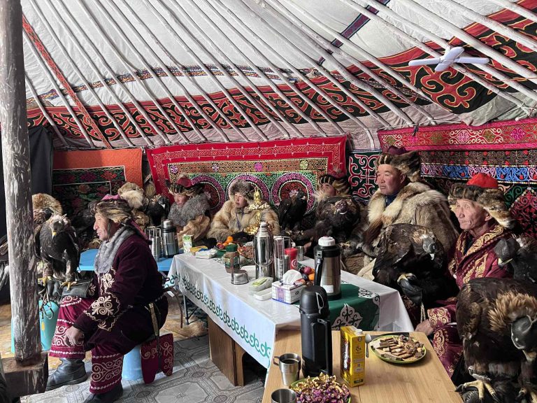 Mongol Kazakh eagle hunters
